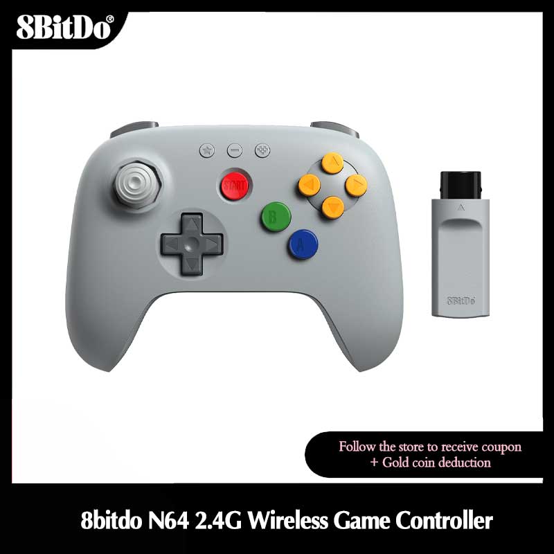 Gaming Console Windows - 8BitDo N64 2.4G Pengontrol Game Nirkabel