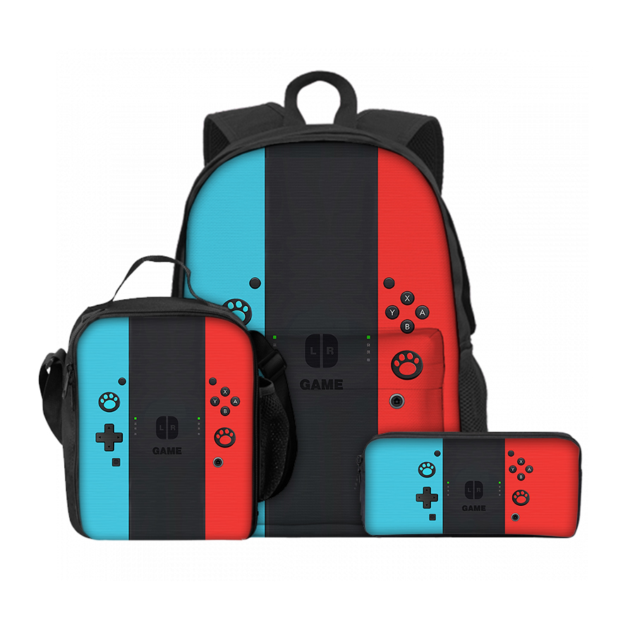 Gaming Console Kids - Set 3 Buah Tas Makan Siang