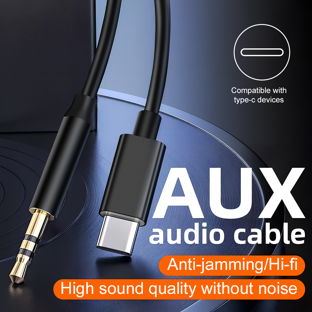 Gaming Console Entertainment Center - Kabel Audio AUX Tipe C Ke
