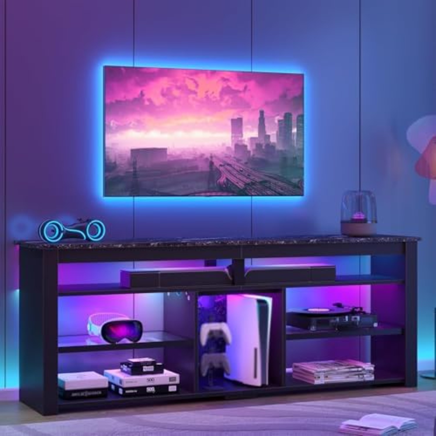 Gaming Console Entertainment Center - Meja TV untuk TV 70 inci,