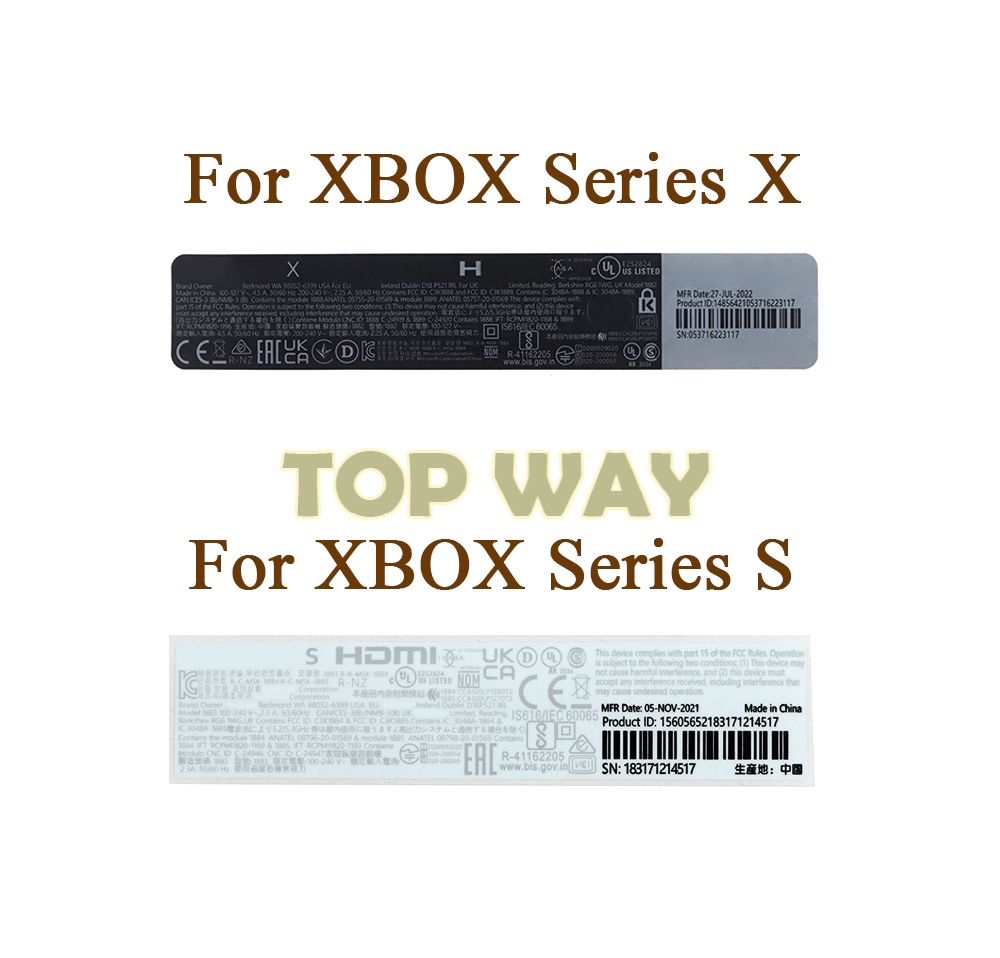 Gaming Console Xbox Series S - 5 buah kerangka stiker kerang label