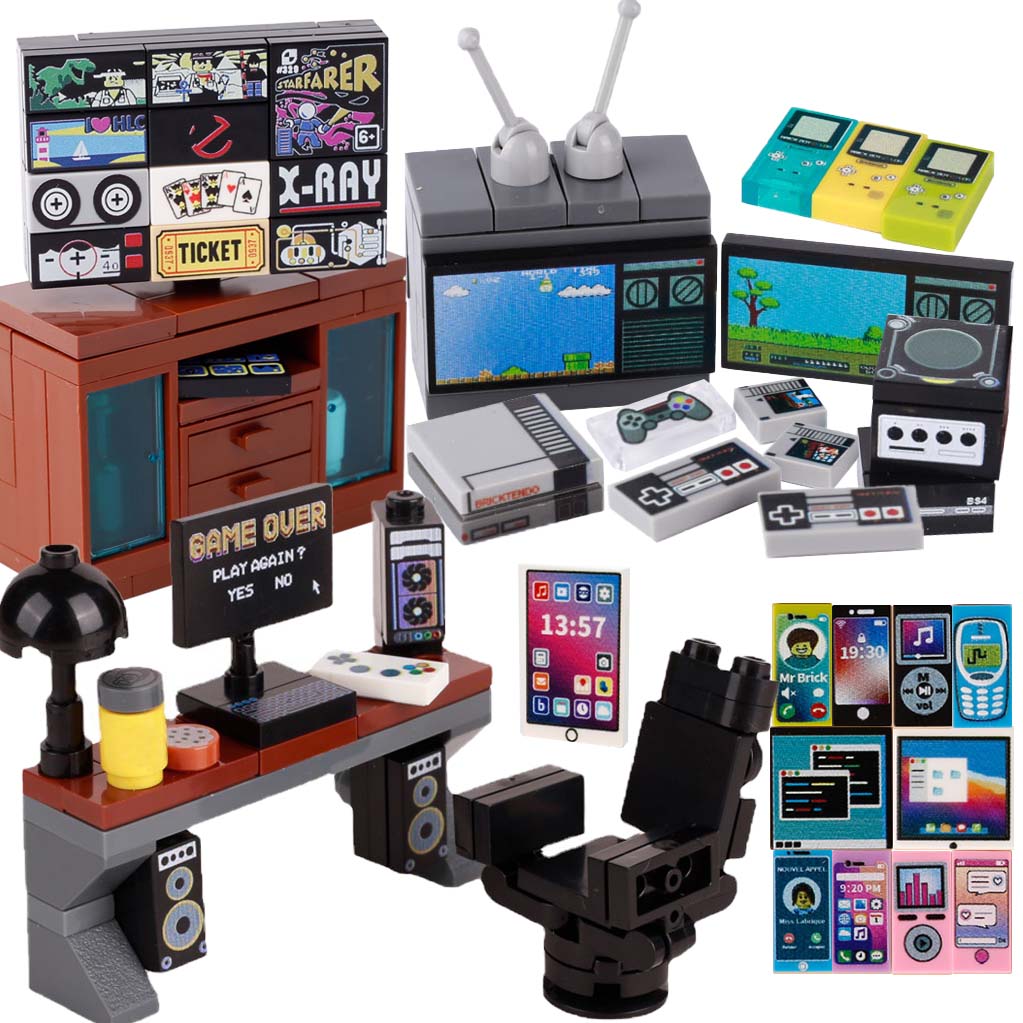 Gaming Console Kids - MOC konsol permainan Model komputer Buidling