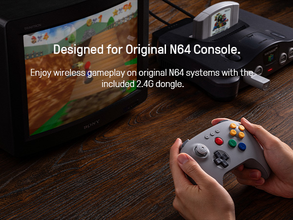 8BitDo N64 2.4G Pengontrol Gam - Gaming Console Windows ulasan dan harga
