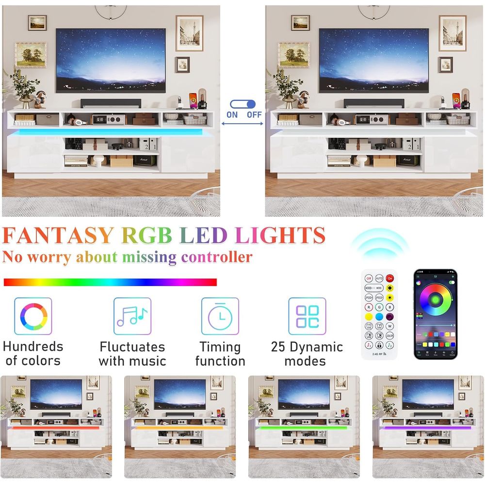 Meja Hiburan Tinggi 83 Inci Wa - Gaming Console Entertainment Center ulasan dan harga
