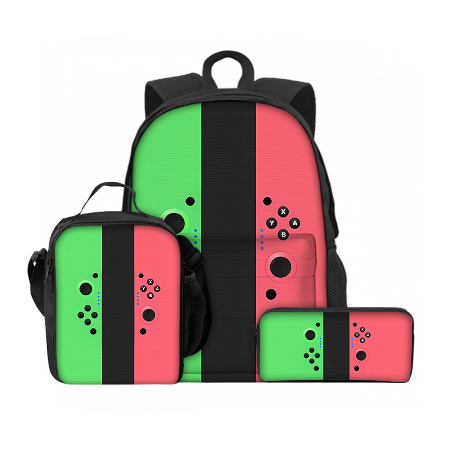 Set 3 Buah Tas Makan Siang Kon - Gaming Console Kids ulasan dan harga