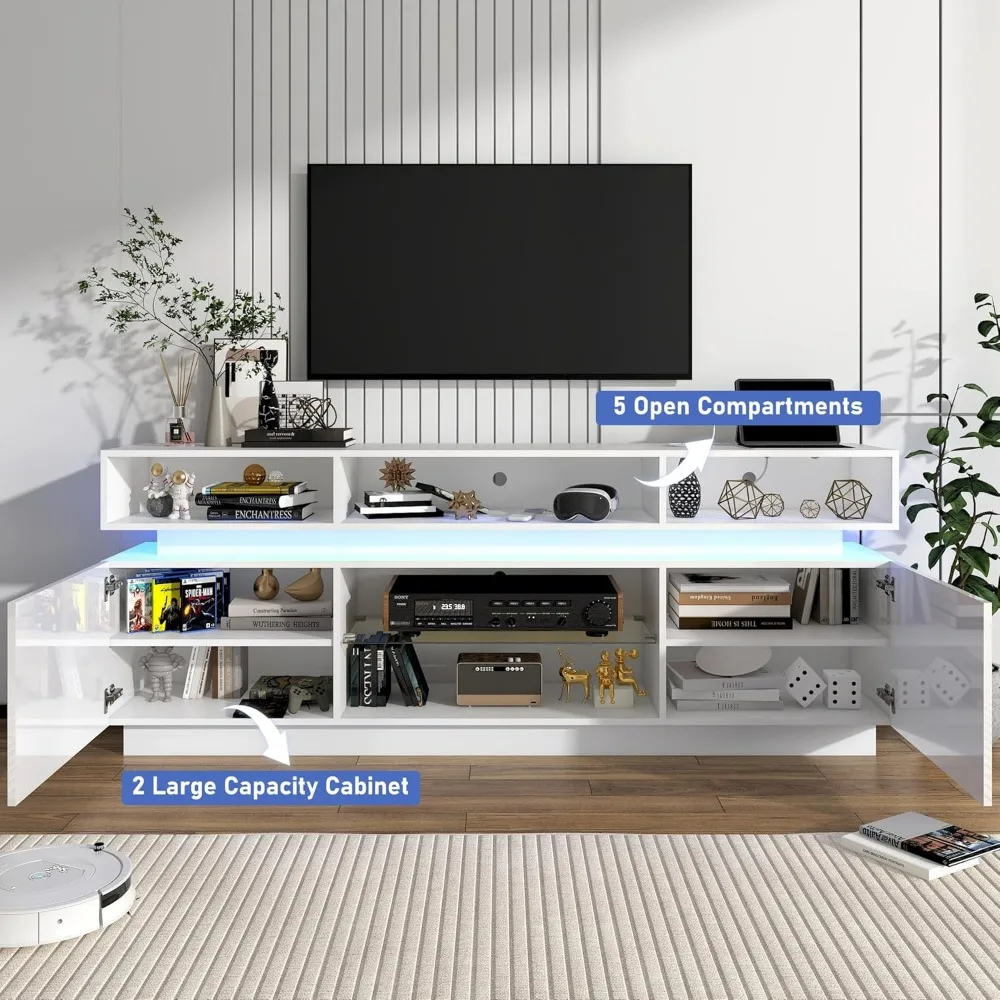 Meja TV Modern Tinggi dengan S - Gaming Console Entertainment Center ulasan dan harga