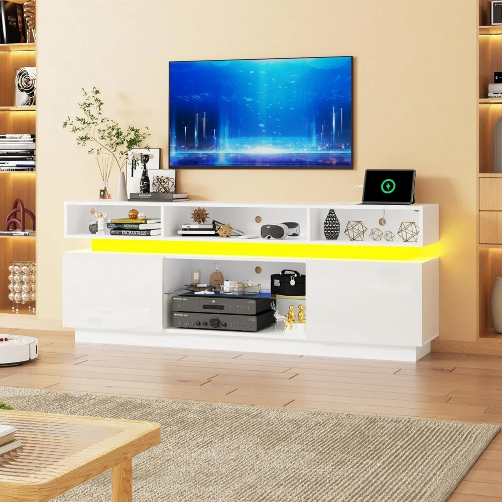 Meja TV Modern Tinggi dengan S - Gaming Console Entertainment Center ulasan dan harga