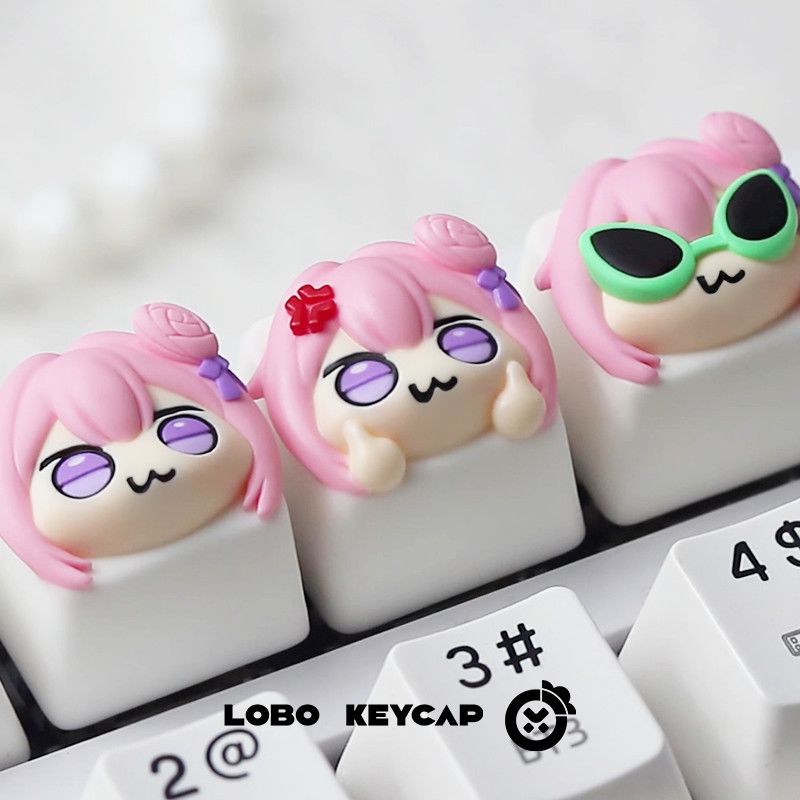 Keycap Resin Artisan Gadis Ani - Gaming Console With Keyboard ulasan dan harga
