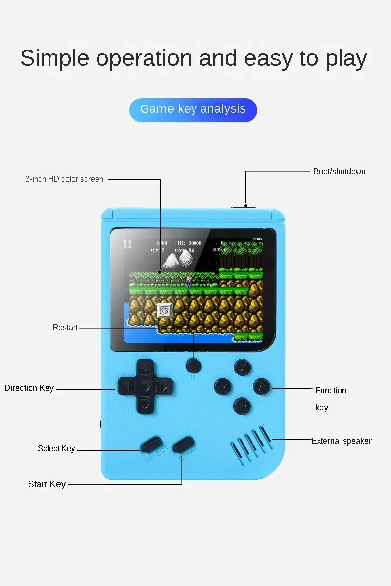 Konsol Retro Arcade LCD Warna  - Gaming Console Kids ulasan dan harga