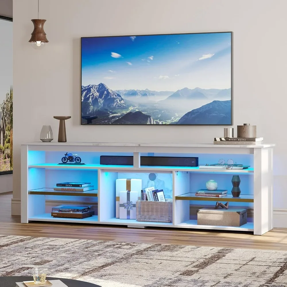 Meja TV untuk TV 75 inci, Pusa - Gaming Console Entertainment Center ulasan dan harga