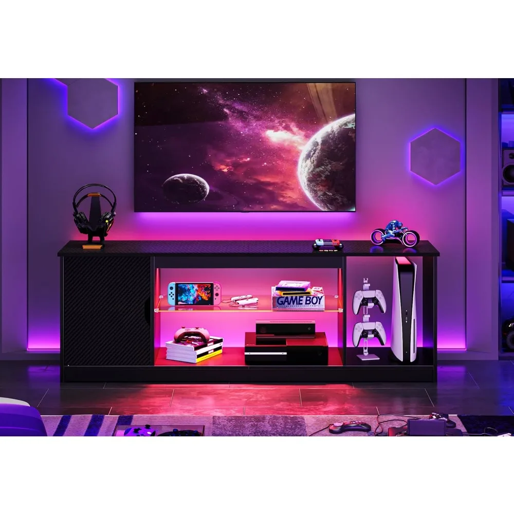 Bestier Led Entertainment Cent - Gaming Console Entertainment Center ulasan dan harga