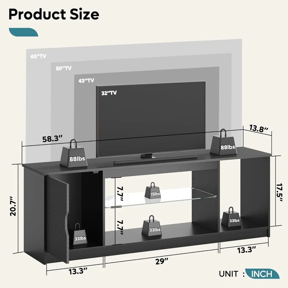 Bestier Led Entertainment Cent - Gaming Console Entertainment Center ulasan dan harga