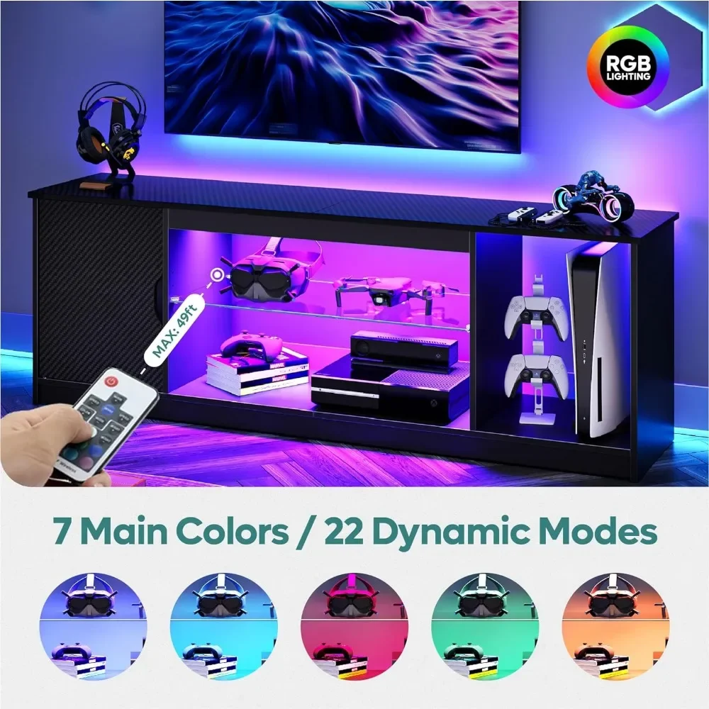 Bestier Led Entertainment Cent - Gaming Console Entertainment Center ulasan dan harga