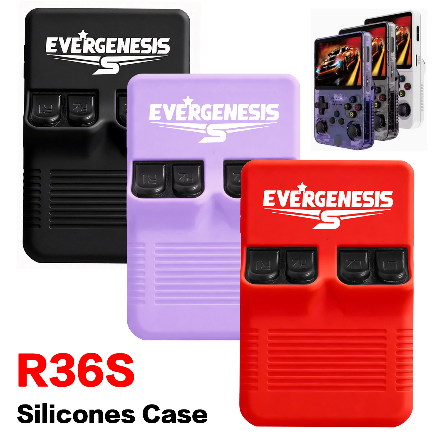 R36S Casing Silikon Konsol Gam - Gaming Console Box ulasan dan harga