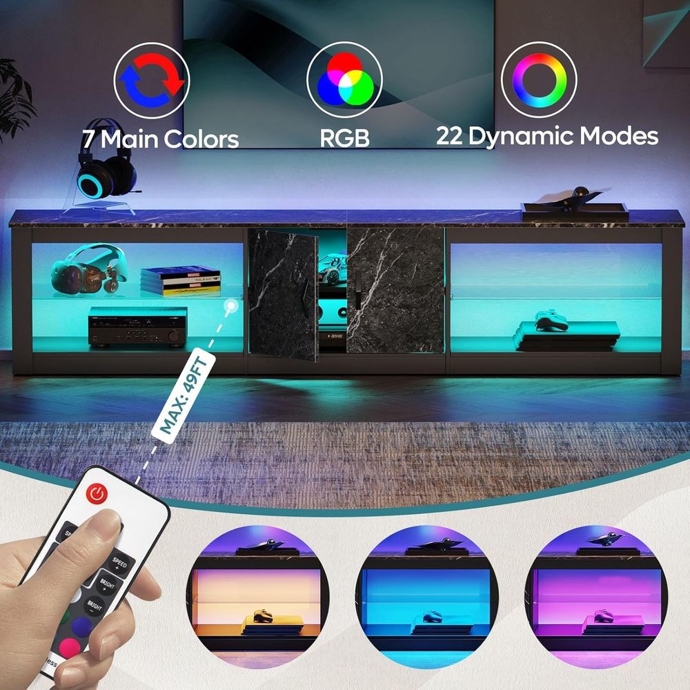 Stand TV 80 Inci atau TV 75/85 - Gaming Console Entertainment Center ulasan dan harga