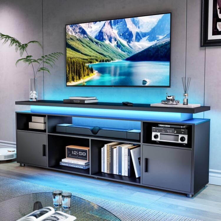 Meja TV, Pusat Hiburan dengan  - Gaming Console Entertainment Center ulasan dan harga
