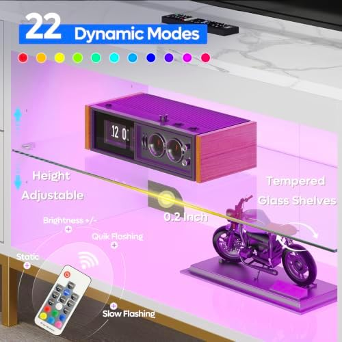 Meja TV untuk TV 75/80/85 inci - Gaming Console Entertainment Center ulasan dan harga
