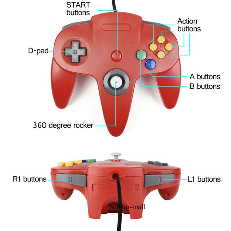 N64 kontroler klasik berkabel  - Gaming Console Windows ulasan dan harga
