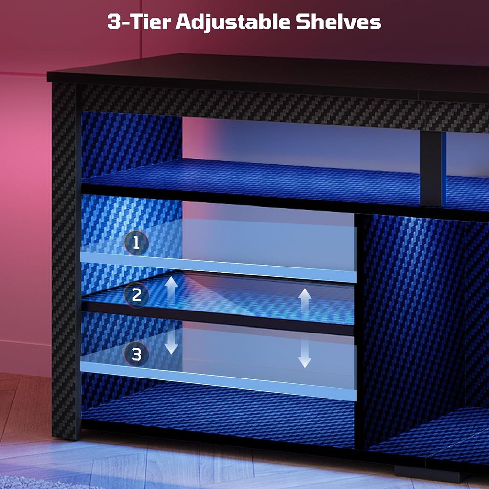 Meja TV Modern untuk TV 55-65  - Gaming Console Entertainment Center ulasan dan harga